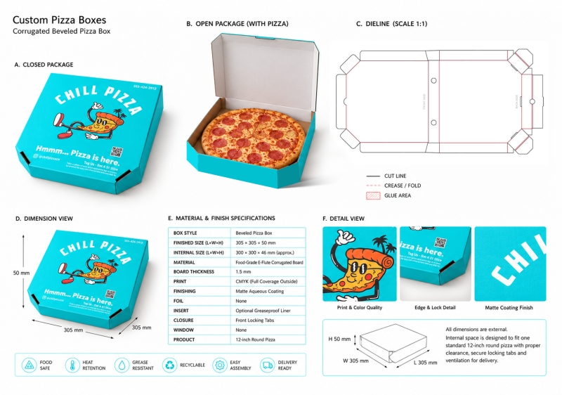 Custom Pizza Boxes - BoxesMe NYC